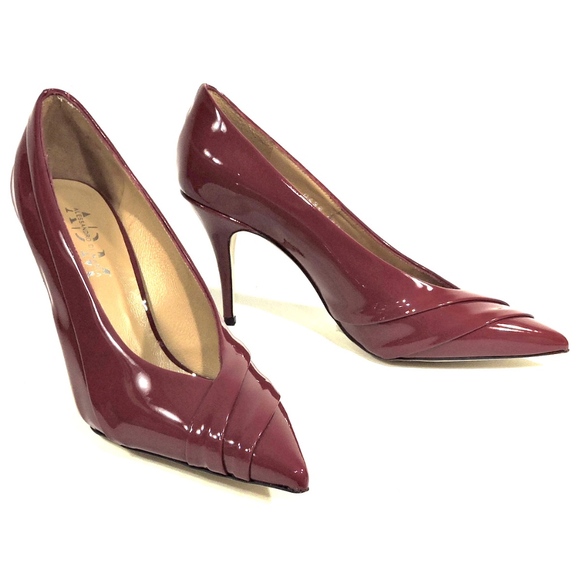 ALESSANDRO DI MARIA Patent Leather RED PAMPS - Picture 1 of 8